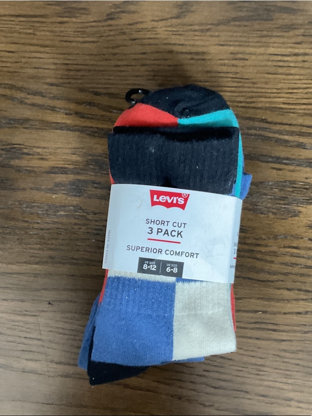 Levi's Multicolor Block Short Cut 3-Pack Socks
